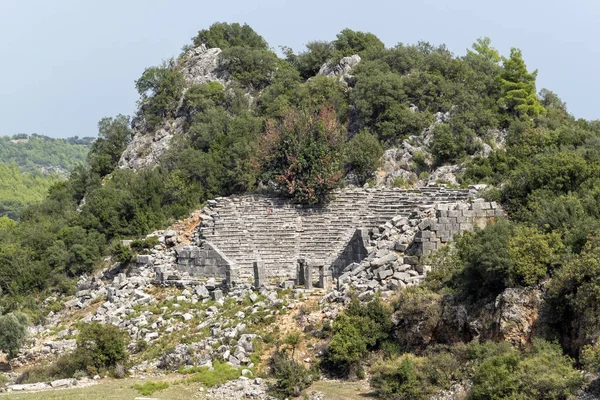 Pinara Antik Sitei Mugla Amfitiyatrosu Türkiye — Stok fotoğraf