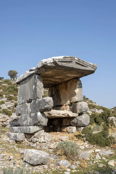 Rock Tombs Ancient Site Sidyma Mugla Turkey — Stock Photo, Image