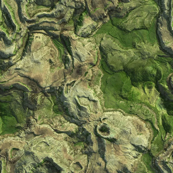 Вид з повітря на площину гір безшовний текстурний фон. 3d ілюстрація — стокове фото