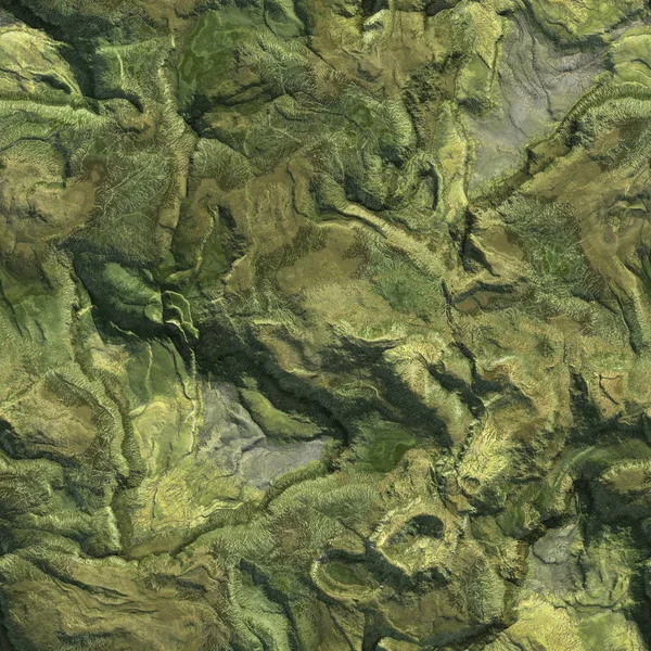 Vue aérienne depuis le plan aérien de montagnes sans couture fond de texture. Illustration 3d — Photo