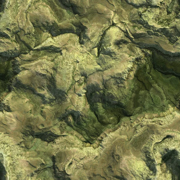 Aerial view from air plane of mountains seamless texture background. 3d illustration — Stock Photo, Image