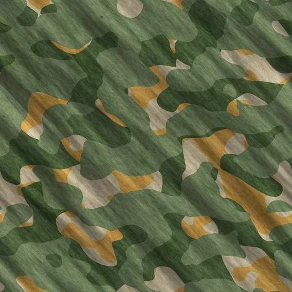 Patrón de camuflaje de fondo sin costuras ilustración. Estilo de ropa clásica camuflaje máscara impresión repetida. Verde marrón negro oliva colores bosque textura — Foto de Stock