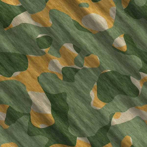 Kamouflagemönster bakgrund sömlös illustration. Klassisk klädstil maskerande camo upprepa tryck. Grön brun svart oliv färger skog struktur — Stockfoto