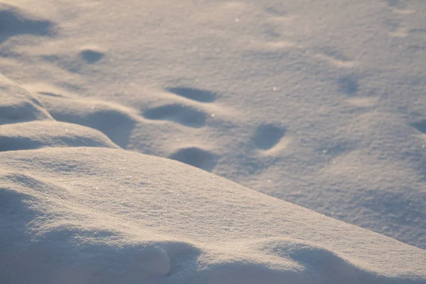 Přírodní zimní pozadí s světlé sněhové závěje — Stock fotografie