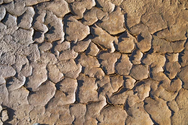 Фон текстуры сухой трещины почвы песка или земли во время засухи — стоковое фото