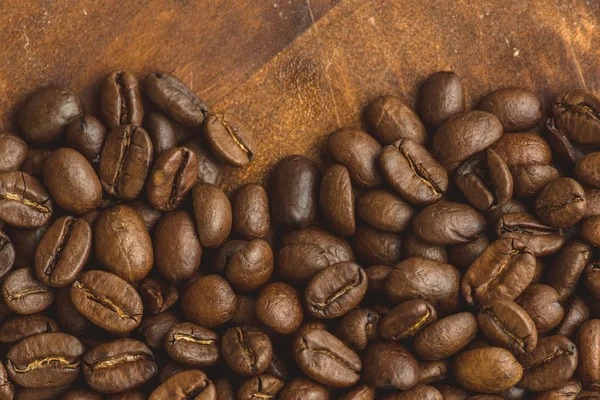 갈색 커피 원두, 배경 과 질감을 위해 클로즈업 매크로 — 스톡 사진