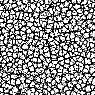 Siyah ve beyaz sorunsuz Grunge koyu sıkıntılı örnek. Soyut kaotik Mürekkep etkisi. Nokta, noktalar, gürültü, çizik, çatlak, leke, kir, sprey boya sonsuz arka plan