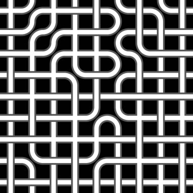 Boru hattı kılavuz. Tüplerin soyut geometrik tasarım. Endüstriyel arka plan. Mimari metal yapı. kesintisiz geometrik desen. Modern doku deseninin