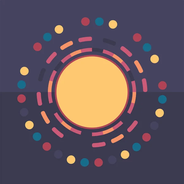 Technologie bunten runden Hintergrund. abstrakte digitale Illustration. Vektor eps10 Verbindungskonzept. elektronisches Runddesign. moderne Abstraktionslinien und -punkte. — Stockvektor
