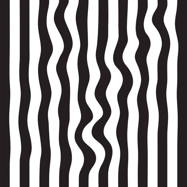 Striped seamless abstract background. black and white zebra print. Vector illustration. eps10 — Stock Vector