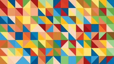 Tasarım olarak kullanılmak üzere birçok üçgenler arka plan soyut raibow renkli lowploly