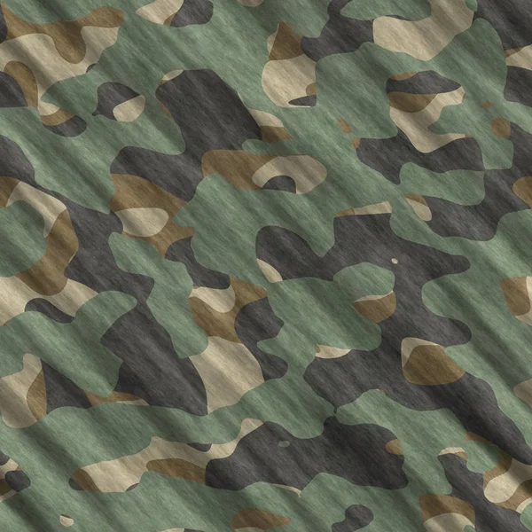 Camouflage patroon achtergrond naadloze illustratie. Klassieke kleding stijl maskeren camo herhaal print. Groen bruin zwart olijf kleuren bos textuur — Stockfoto
