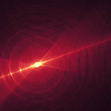 koyu arka plan boşluk evren üzerinde parlayan kırmızı eğri çizgiler. İllüstrasyon