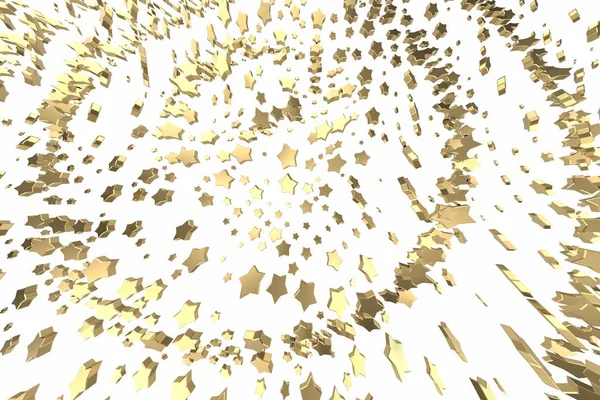 Χρυσό ή πλατίνα αστέρια που πετούν πάνω από το λευκό φόντο. Μοντελοποίηση 3d απεικόνιση. πλούτος πλούσια εξόρυξης bitcoin ιδέα. Χρήματα αυξανόμενη επιχειρηματική χρηματοδότηση επιτυχία clipart. — Φωτογραφία Αρχείου