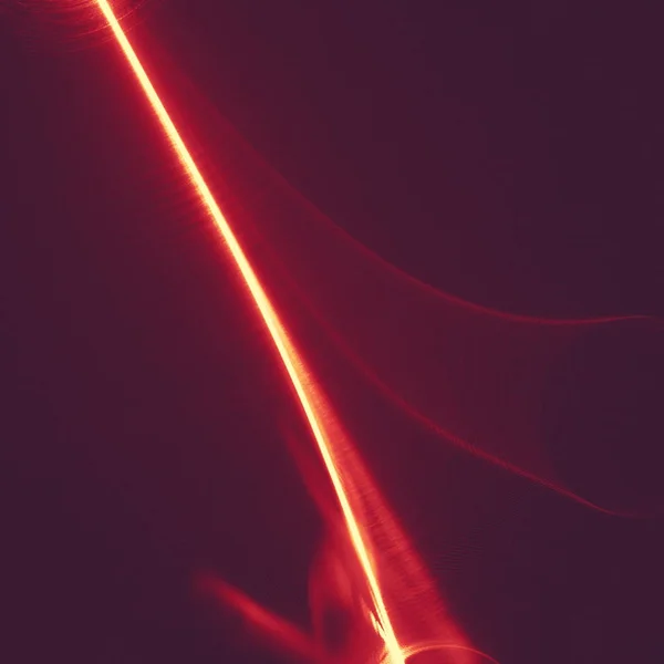 Rosso incandescente linee curve su scuro astratto universo spaziale di sfondo. Illustrazione — Foto Stock