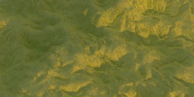 Yeşil çim tepeler tarafından beyaz arka plan hava üstten görünüm dron veya uçak ile sıcak güneş ışığı yaktı. 3D çizim render