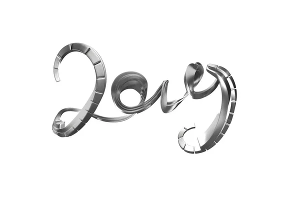 Bonne année bannière avec 2019 Nombres fabriqués par hitech mech argent ou or platine isolé sur fond blanc. illustration 3D abstraite — Photo