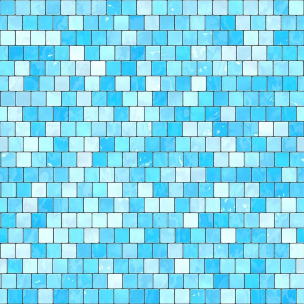 Ceramic blue mosaic background seamless texture in swimming pool or kitchen — Stock Photo, Image