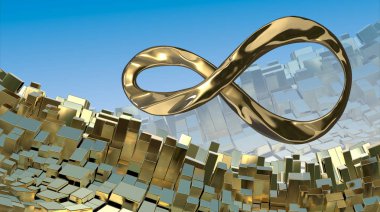 8 Mart döküm altın gümüş veya platin metal kutular soyut dağ manzara arka plan üzerinde uzayda uçan kelime yapılmış. Uluslararası Kadınlar Günü için tebrik kartpostalı. 3D çizim