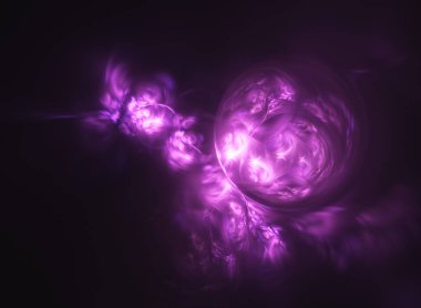 koyu arka plan boşluk evren üzerinde parlayan menekşe eğik çizgiler. İllüstrasyon