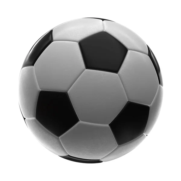 Piłka nożna na białym tle 3d ilustracji tle — Zdjęcie stockowe