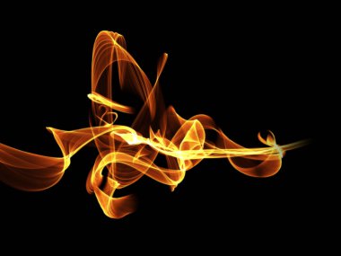 soyut kırmızı duman alev siyah arka plan üzerinde