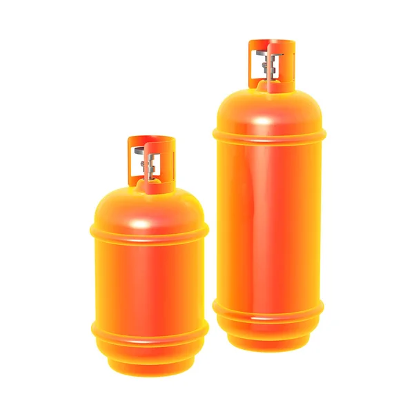 Propane gas cylinder isolated on white background . 3d illustration — Stock Photo, Image