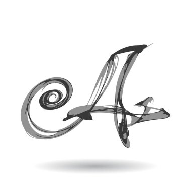 Soyut mektup logo tasarım şablonu. siyah ve beyaz yaratıcı işareti. Vektör simgesi.