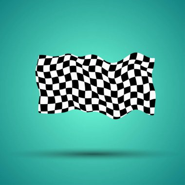 Arka plan damalı bayrak vektör çizim ile yarış. Eps10