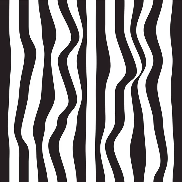Gestreifter abstrakter Hintergrund. schwarz-weißer Zebradruck. Vektorillustration. eps10 — Stockvektor