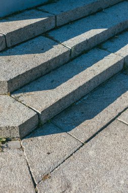 Granit merdiven adımlar arka plan - inşaat detay tarafından güneş ışığı yaktı