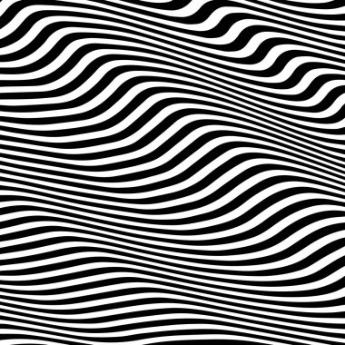 Çizgili arka dalgalı plan. siyah ve beyaz zebra yazdırın. resimde. Moda kumaş modern bir ortam