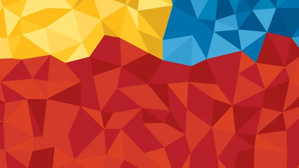 Абстрактний червоно-синій помаранчевий низьколеговий фон з багатьох трикутників для використання в дизайні — стокове фото