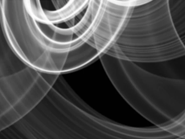 Abstrakter weißer Flammenrauchrahmen über schwarzem Hintergrund mit Copyspace für Text und Design — Stockfoto