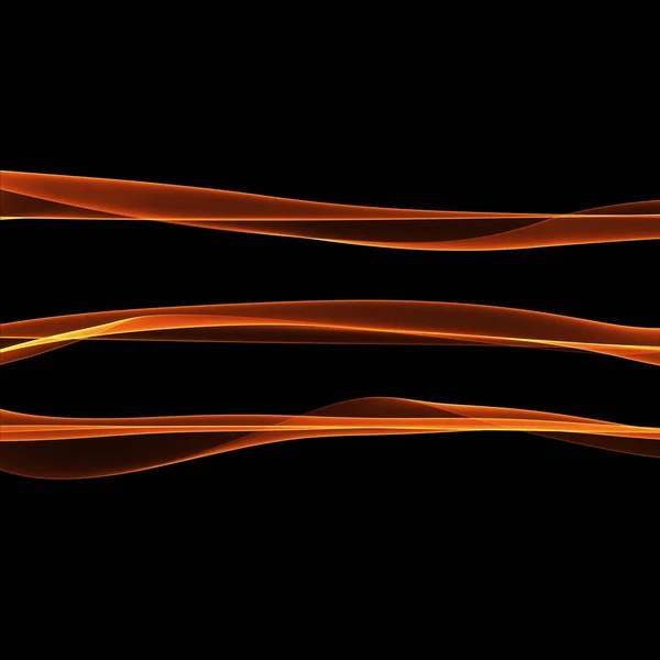 Conjunto de cepillos abstractos de humo rojo sobre fondo negro. Elegantes elementos de colección ondulados para su diseño y arte —  Fotos de Stock