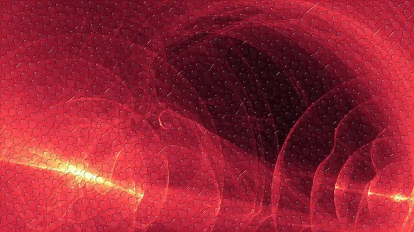 Светящиеся красные изогнутые линии над темной абстрактной космической вселенной. Иллюстрация . — стоковое фото