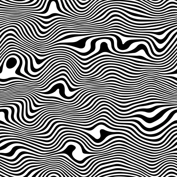 Pruhované pozadí abstraktní vlnité. černá a bílá zebra tisk. ilustrace. Módní látky moderní pozadí — Stock fotografie