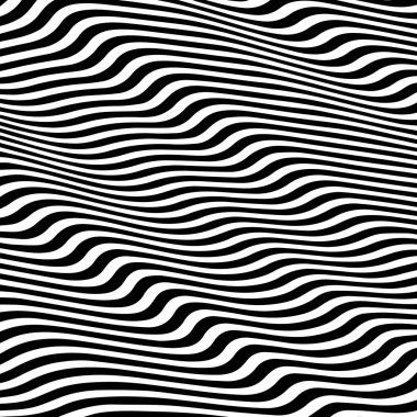 Çizgili arka dalgalı plan. siyah ve beyaz zebra yazdırın. resimde. Moda kumaş modern bir ortam