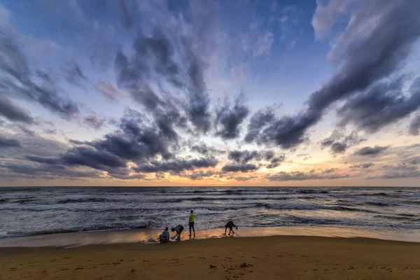 Negombo Sri Lanka August 2017 View Sunset Negombo Beach Negombo — Stock Photo, Image
