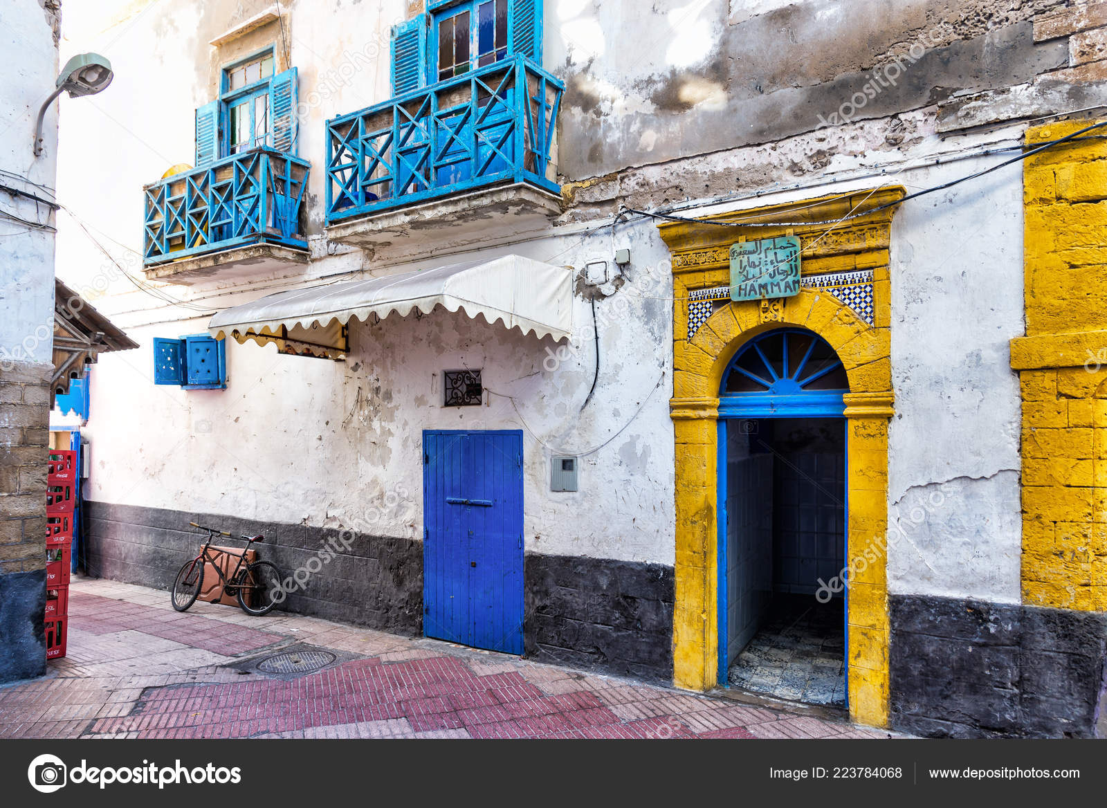 摩洛哥2017年12月24日在欧洲殖民者转移到北非的第十八晚期设防城镇的一个例子中对亚拉麦地那的看法—— 库存社论照片©