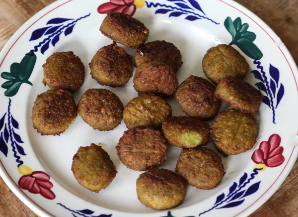 Baked Falafel on a plate — Stock Photo, Image