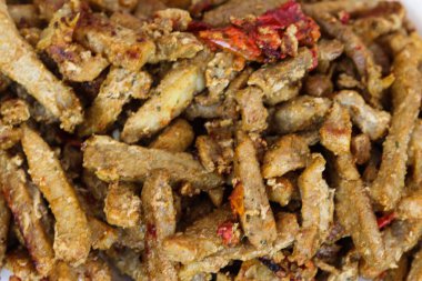 Fırında hindi shawarma bir tabakta, D ner kebap dayalı Orta Doğu eti