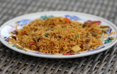 Endonezya Nasi goreng ile plaka