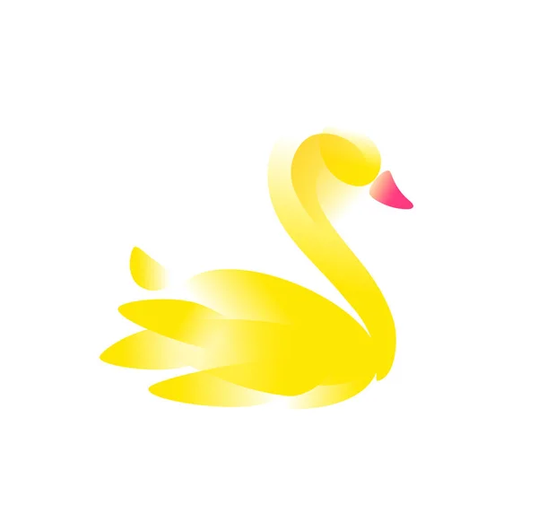 Ilustración Cisne Para Logotipo Ilustración Vectorial Una Imagen Cisne Para — Vector de stock