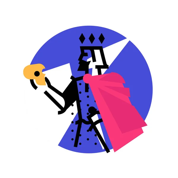 Λογότυπο Για Θεατρικο Εργαστηρι Εικόνα Από Ένα Χωριουδάκι Ένα Κρανίο — Διανυσματικό Αρχείο