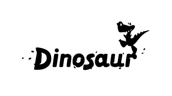 Logo Dinossauro Desenho Animado Ilustração Vetorial Imagem Infantil Dragão Imagem —  Vetores de Stock