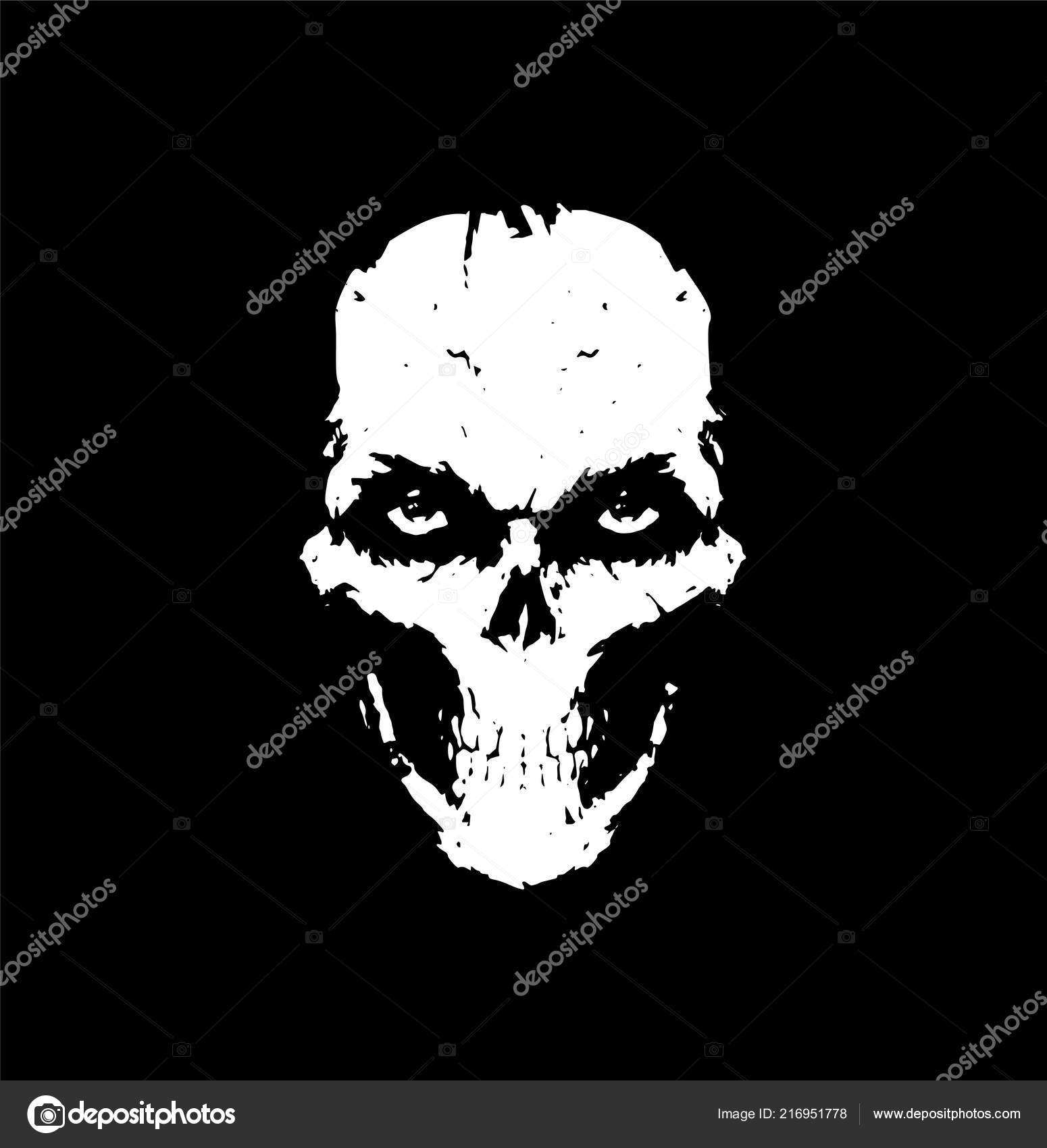 Image vectorielle Illustration D'un Crâne Blanc Sur Fond Noir Vecteur Crâne  Pour par ©aemebius@mail.ru - 216951778, image size:1550x1700