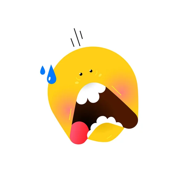 얼굴입니다 벡터입니다 양식에 시키는 인간의 얼굴의 그림입니다 라운드 간판입니다 Emoji — 스톡 벡터