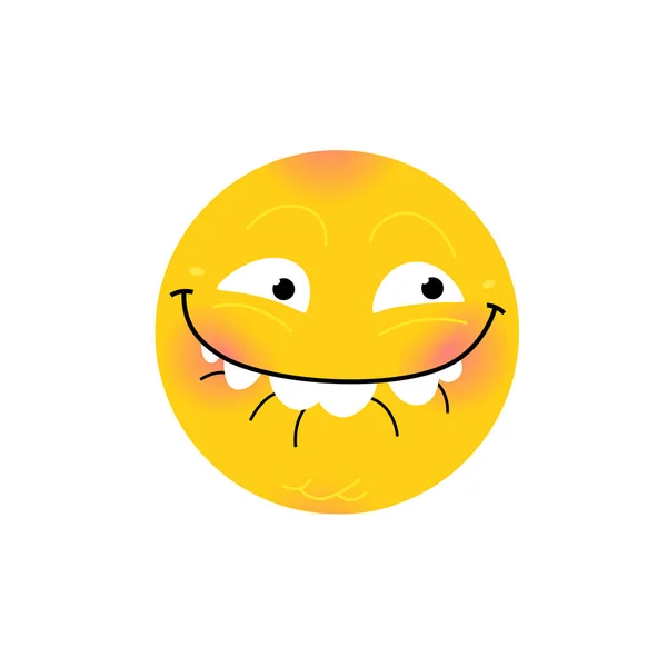 Sonriente Meme Internet Vector Sonriente Emocional Para Expresiones Redes Sociales — Archivo Imágenes Vectoriales