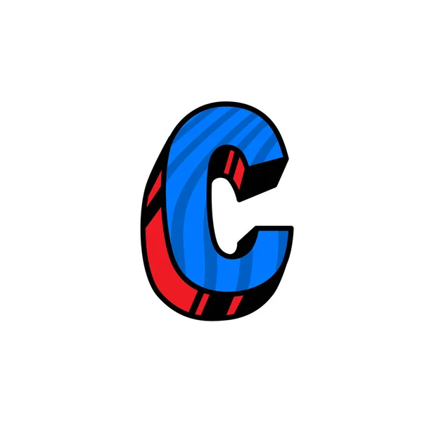 Logo Mektup Vektör Doğrusal Anahat Simgesi Hacimsel Mark Renk Büyük — Stok Vektör